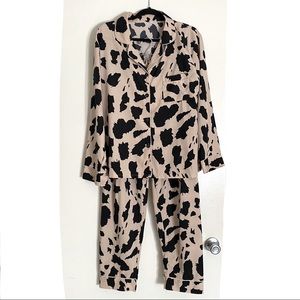 Cow Print Pajama Set